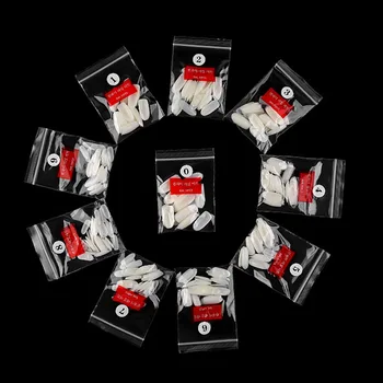 

500pcs/ Bag Short Oval Piece Fake Nail Piece Natural Transparent Nail Extension Patch Korean Standard Nail Art Display