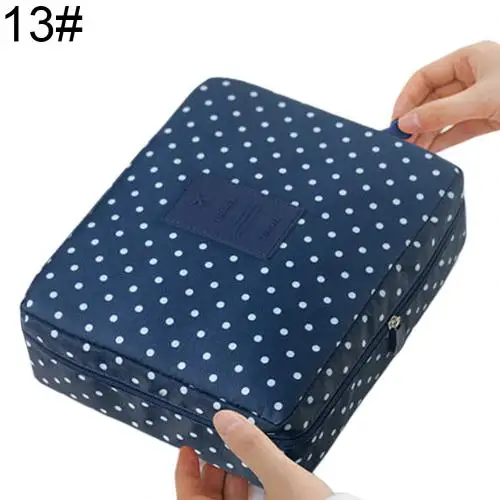 Navy Blue Dot Горячая Водонепроницаемая Портативная Сумка Для Хранения Одежды Органайзер складной органайзер для шкафа для подушки одеяло сумка органайзер - Цвет: Navy Blue Dot