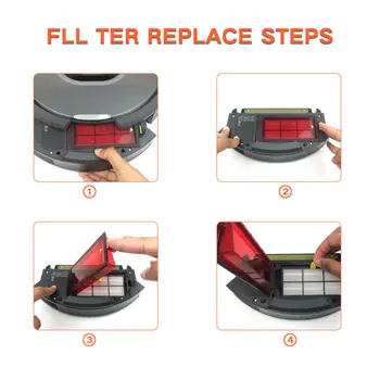 

Vacuum Cleaner Air Filters Set For IRobot Roomba 800 & 900 Series 870 880 960