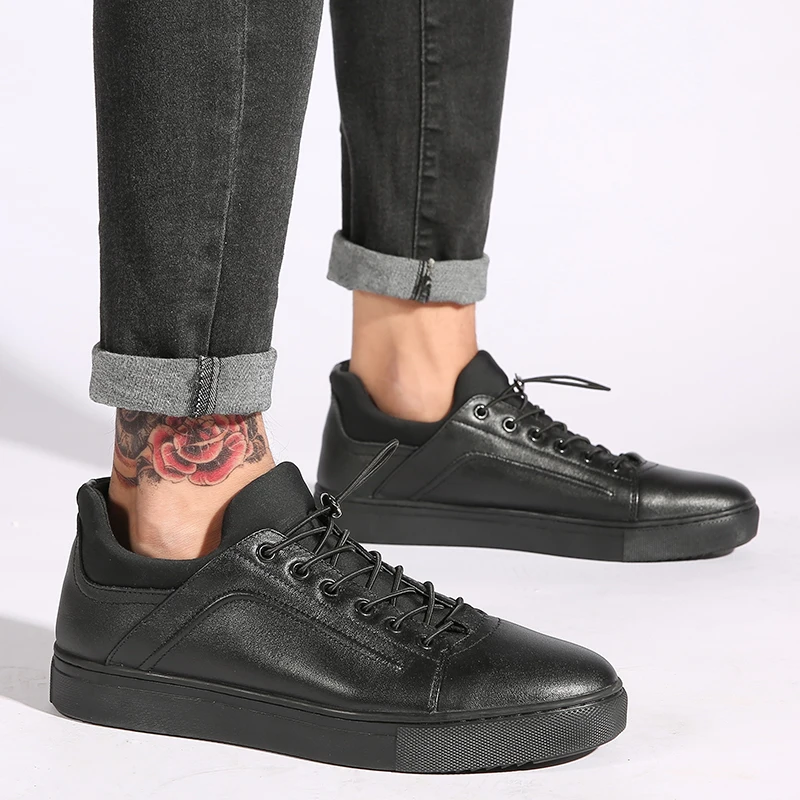 

brand men dress flats genuine leather formal wedding shoes men's oxford dress business flats shoes Gentleman Suit Footwear s5