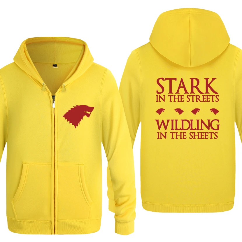 HUAY HOT STARK In the Streets-willling In Sheets GOT новинка, мужские толстовки,, мужские флисовые кардиганы на молнии, толстовки с капюшоном - Цвет: HUAY HOT
