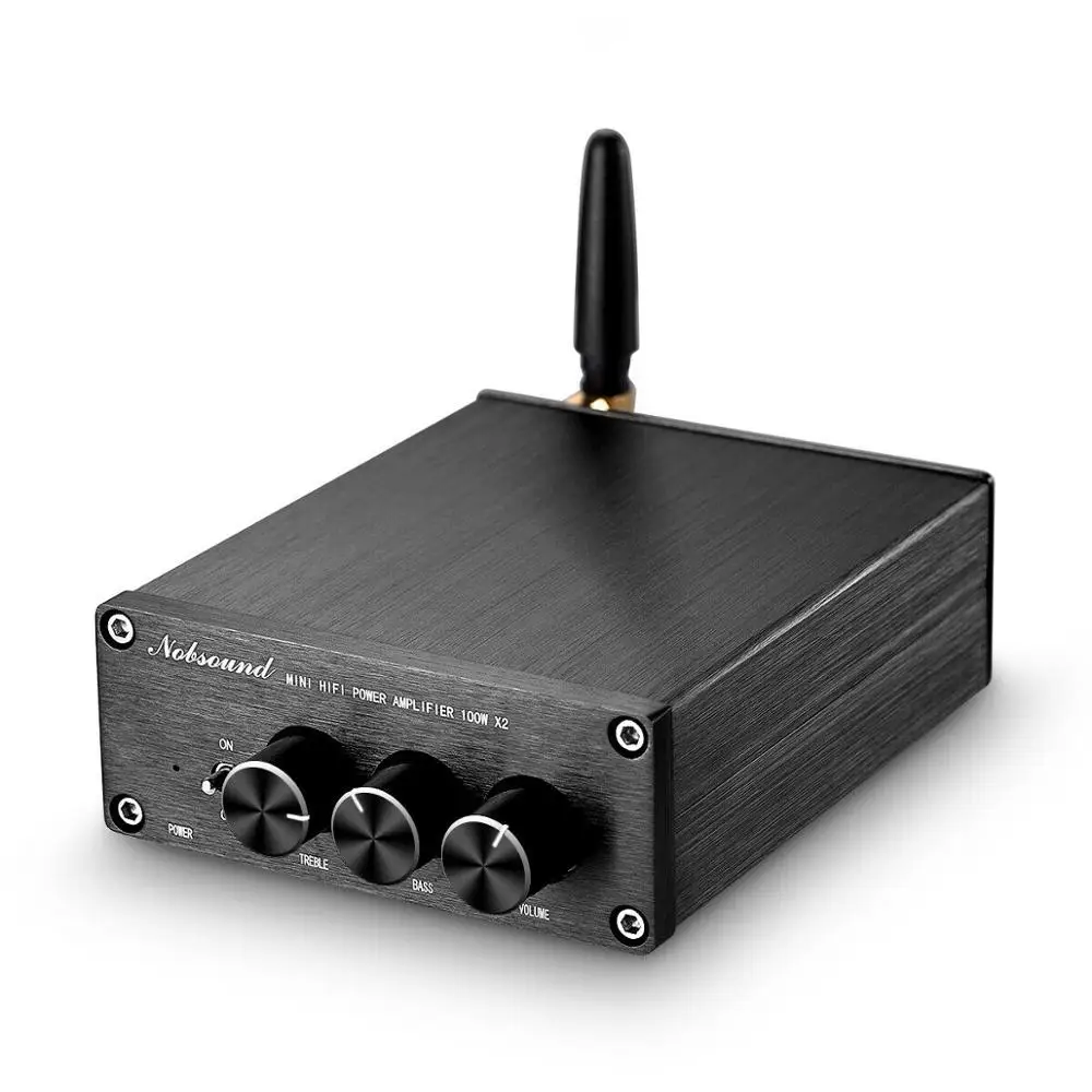 Without Power Supply Nobsound мини TPA3116 цифровой аудио усилитель HiFi Bluetooth 5,0 Класс D стерео усилитель мощности 100 Вт* 2 - Цвет: Without Power Supply
