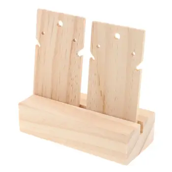 

Natural Wooden Earring Holder Stand Jewelry Organizer Display Storage Rack S