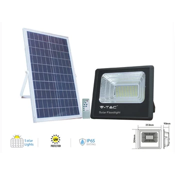 

V-TAC FE37200F headlight Led Flood Light with solar panel 200W 6000K cold IP65 remote included SKU-94026