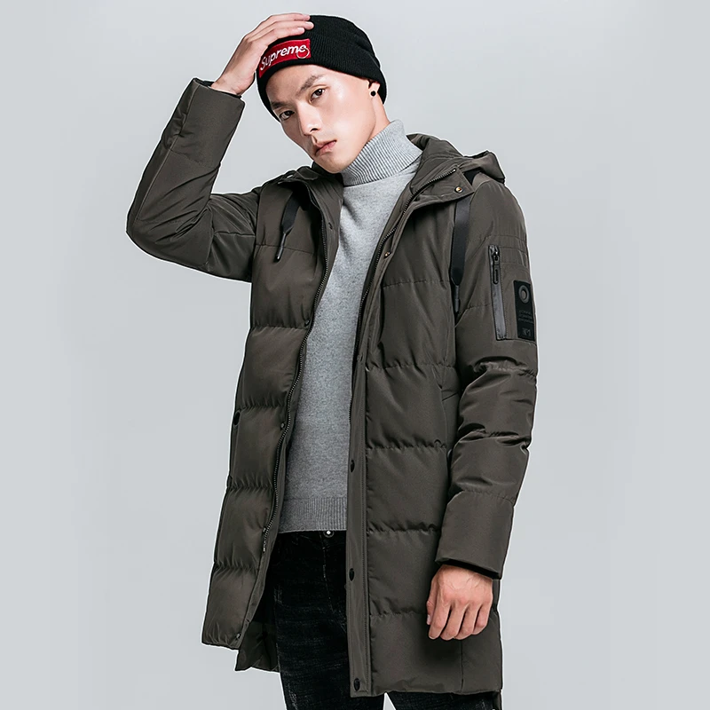 Winter Jackets Men Hooded Long Coat Black Parka Thick Keep Warm Windproof Outerwear Casual Mens Clothes Puffer Jackets Plus Size