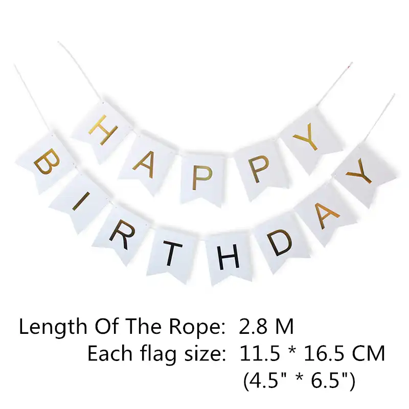 1 Kit Cute Happy Birthday Monogram Flag For Birthday Party Decorations Kids Happy Birthday Banner For First Birthday Baby Party