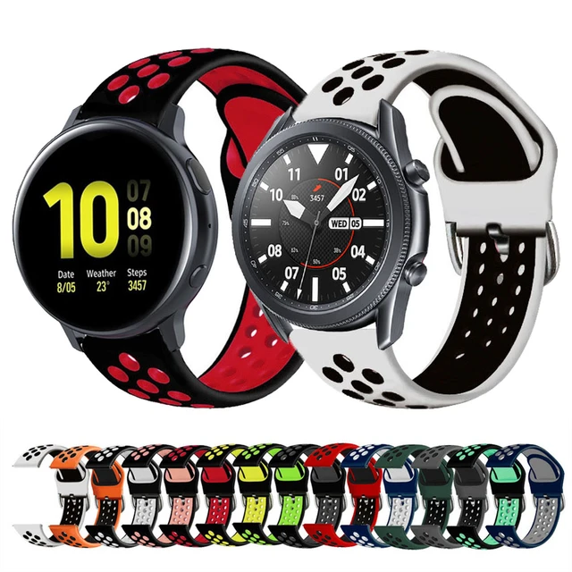 Correa de silicona para reloj inteligente Samsung Galaxy, pulsera de  22mm/20mm p