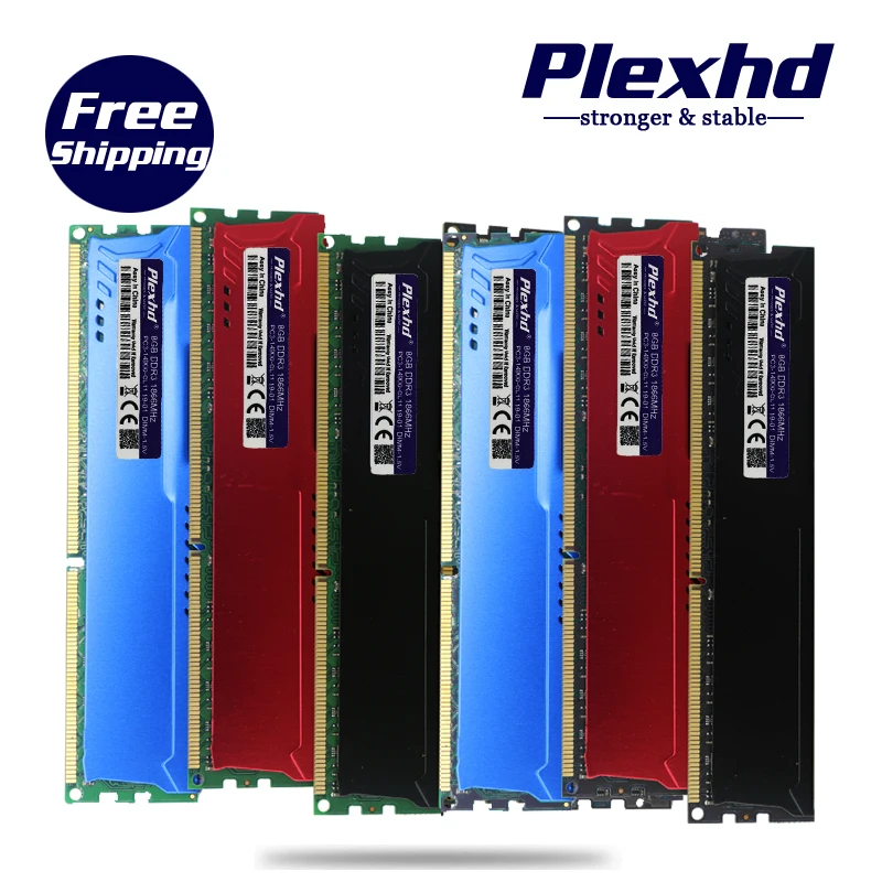 Plexhd Ram DDR3 8 Гб 8G 1333 МГц 1600 МГц 1866 МГц для настольных компьютеров AMD и Intel с теплоотвода 240pin 1,5 В dimm 1333 1600