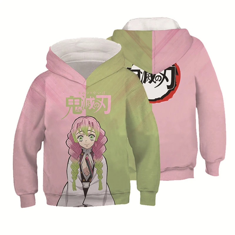 3D Printing Hoodies Demon Slayer Long Sleeve Pullover Hoodie Hot Anime Sweatshirt Children's Clothing With Hoody Winter New children's hoodie