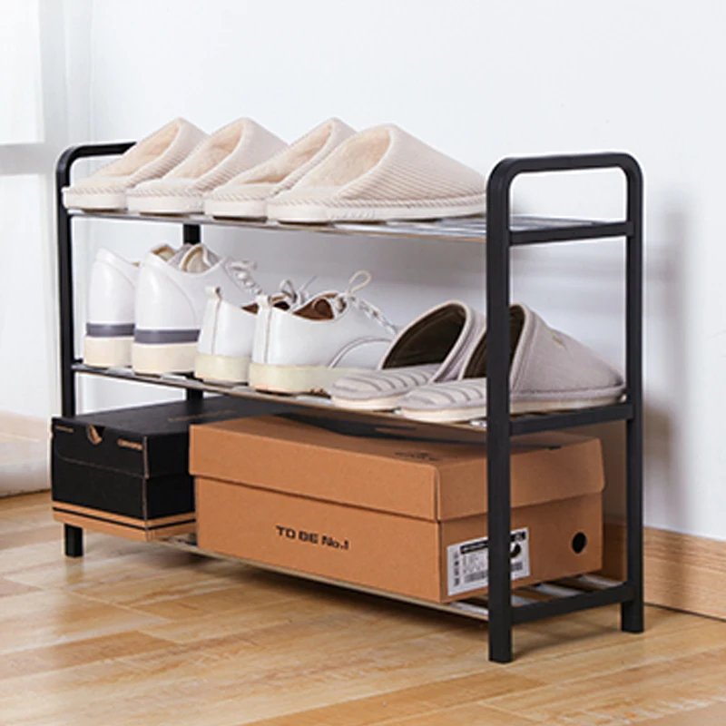  3 Tier Plastic Shoe Rack Storage Organizer Stand Holder Black Household door closet shoe rack porta