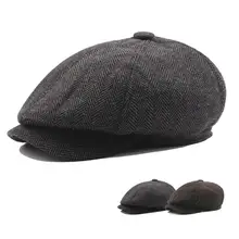 Кепка Newsboy, кепка в елочку, кепка Baker Boy, складная восьмиугольная шляпа, твидовая плоская кепка