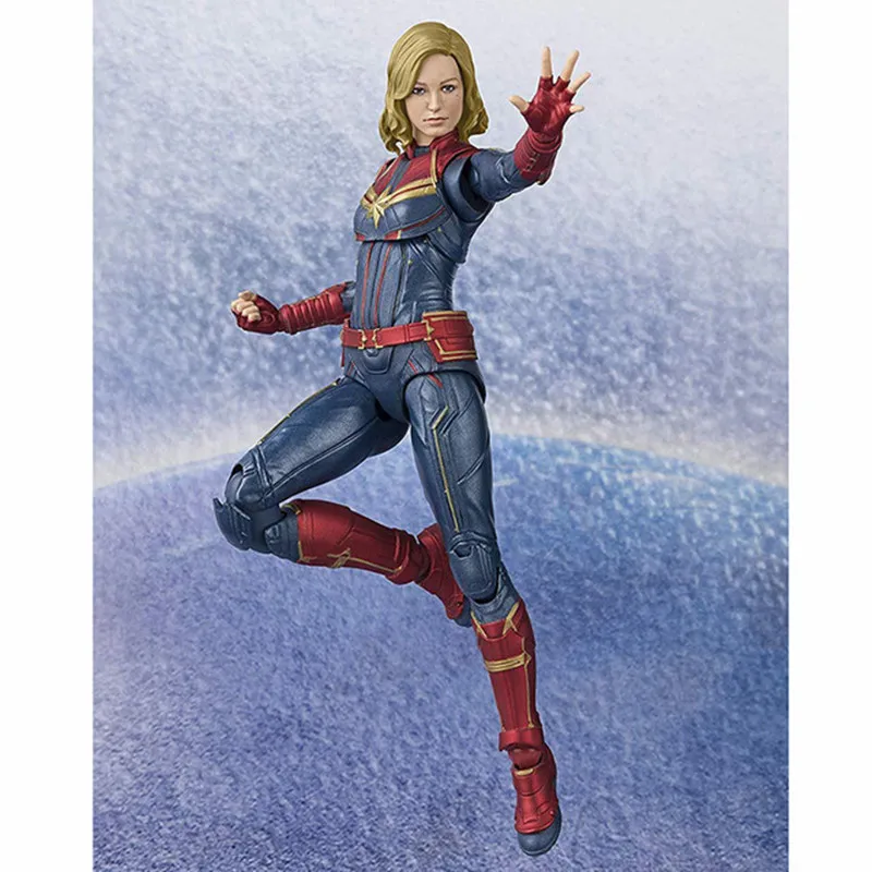 

NEW MARVEL Avengers 4 Endgame Captain Marvel S.H.Figuarts Action Figure PVC Collection Model Brinquedos Toy Doll Gift 15CM