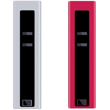 

2pcs Projection Keyboard Bluetooth Wireless Virtual Keyboard Portable USB Charging Keyboard for Computer - silver & red