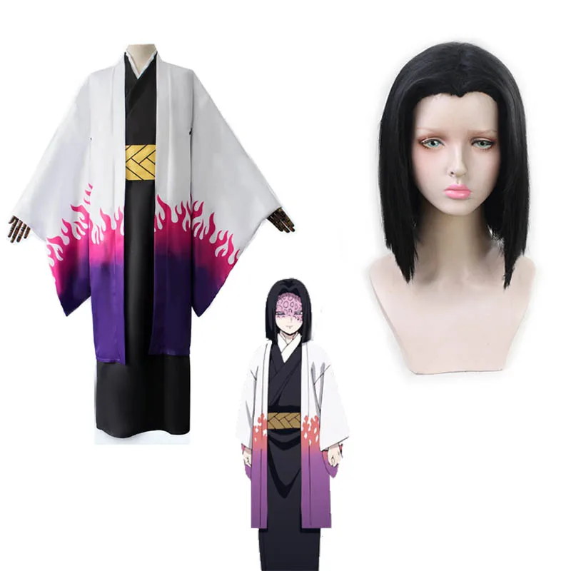 Ubuyashiki Kagaya костюм демон Slayer Kimetsu no Yaiba косплей парик кимоно взрослые костюмы для