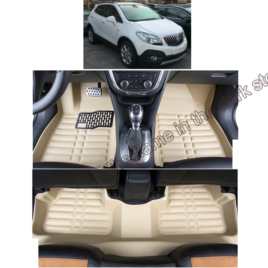 Lsrtw2017 кожаные автомобильные коврики для buick encore opel mokka x 2010 2011 2009 2012 2013 2014 2015 2016 2017 2018