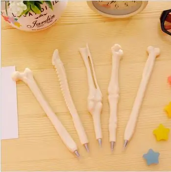 

Coloffice 5PCs Ballpoint Pen Bone Shape Random Style Pen Office School Writing Pen Creative Students Stationery