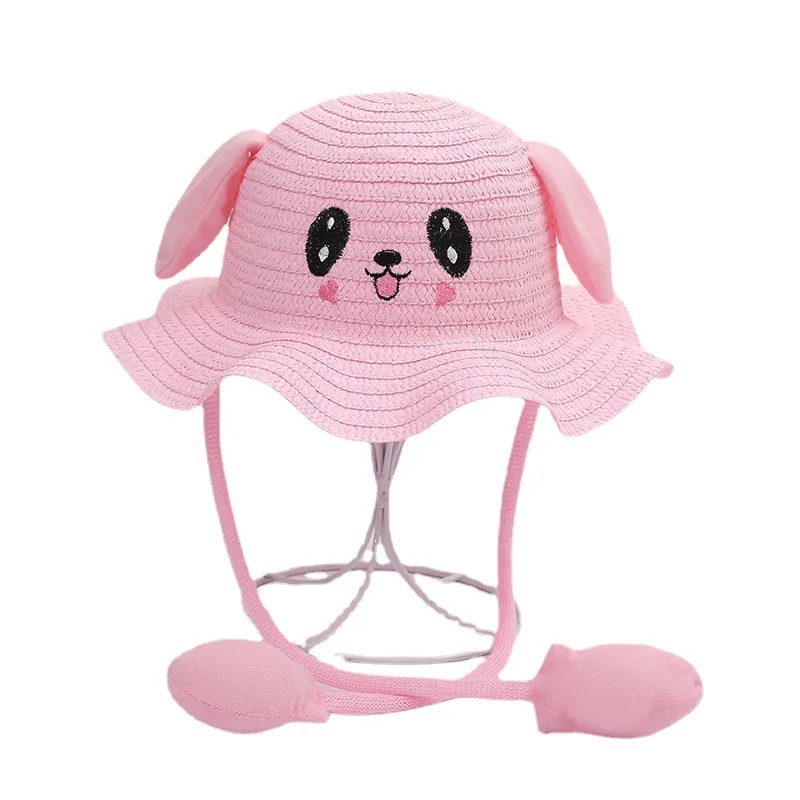 red Shade Bucket hat Cute Bunny Ears 