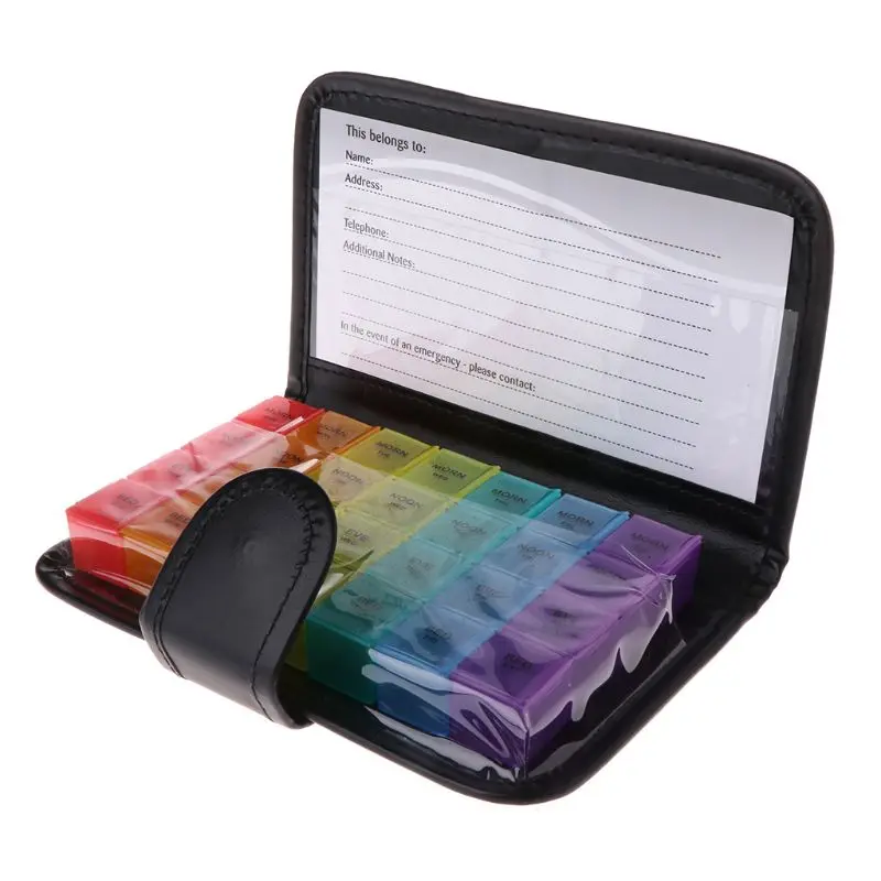 

Weekly 28 Day Tablet Pill Box Holder Medicine Storage Case Organizer Container E65F