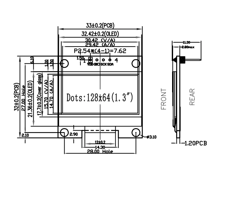10 шт. продукт SSD1315 IIC IEC общаться Белый цвет OLED ЖК-дисплей модуль 1,3 OLED модуль