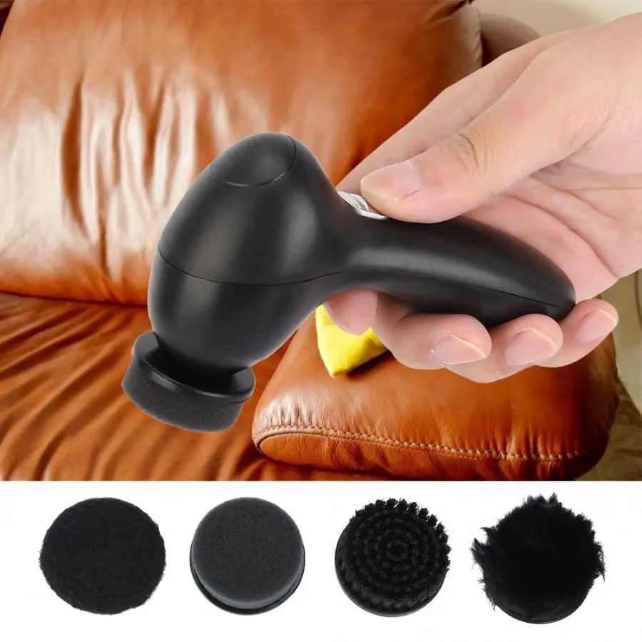 

Household Adjustable Portable Handheld Automatic Electric Shoe Brush Shine Polisher with 4 Brush Heads