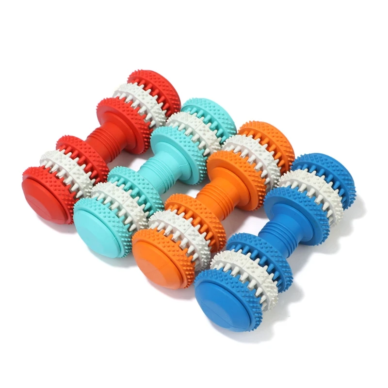Dumbbel Chew Toy Dog Teeth Clean and Outdoor Play Safe Durable Gift for Pet Interactive Toys Cleaning F19B | Дом и сад