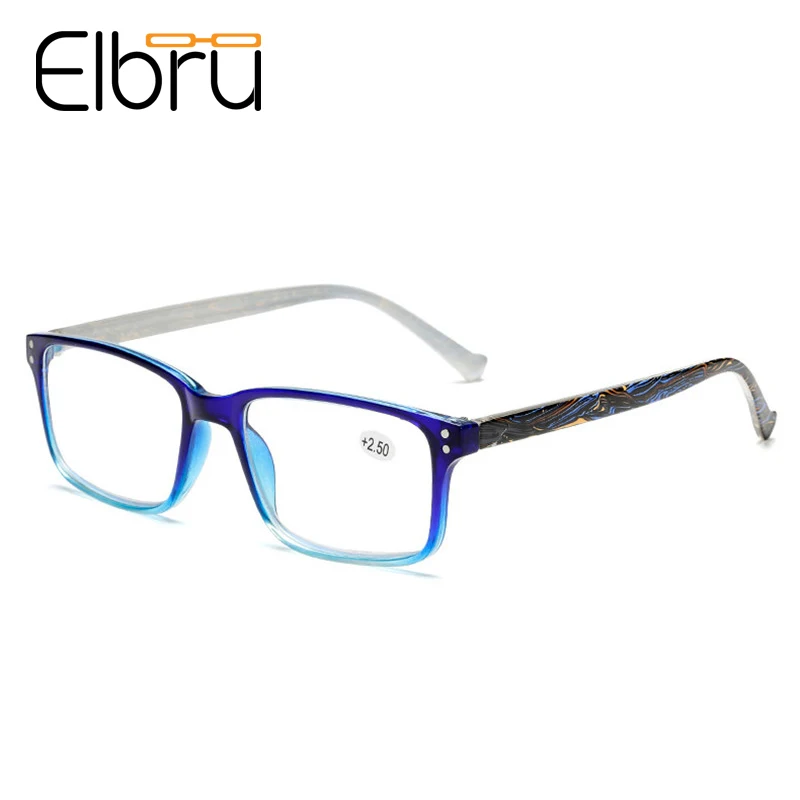 

Elbru Gradient Reading Glasses Floral Clear Lens Presbyopic Eyeglasses Eyewear For Women&Men Hyperopia Eyewear+1.0to+4.0