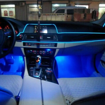 

Car Interior Decoration Fluorescent Neon Lamp W/ 12V Interior Atmosphere Cold Light Bar Car Styling Protect Eyesight