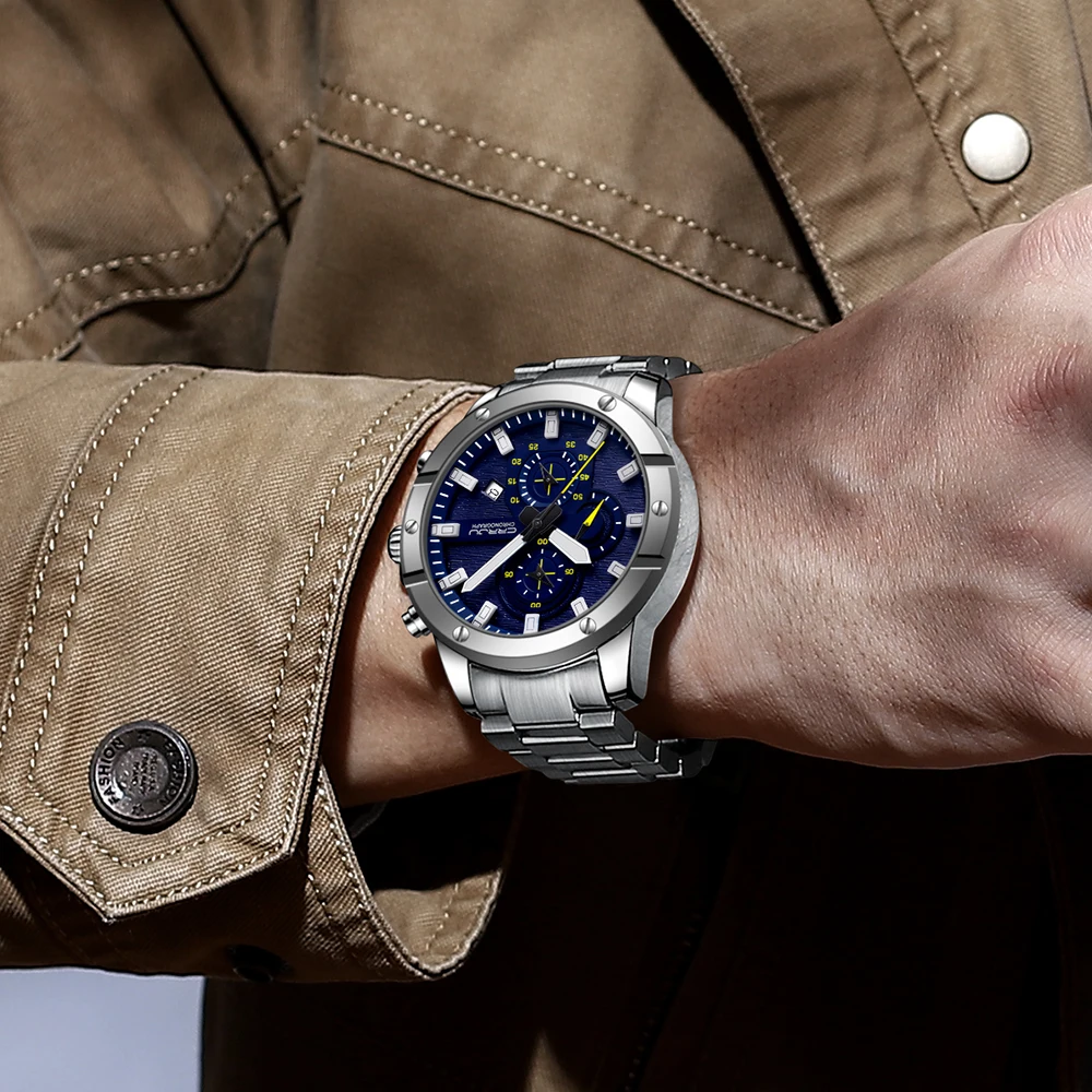 2021 New CRRJU Sports Men Watches Top Brand Luxury 316L