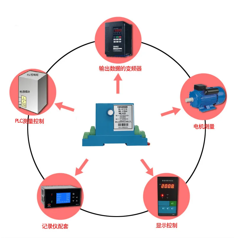 35 мм din Тип AC Ампер передатчик AC 5A, 10A, 15A, 20A, 30A, 50A 4-20мА 0-10 в выходной Ампер передатчик трансформатор тока