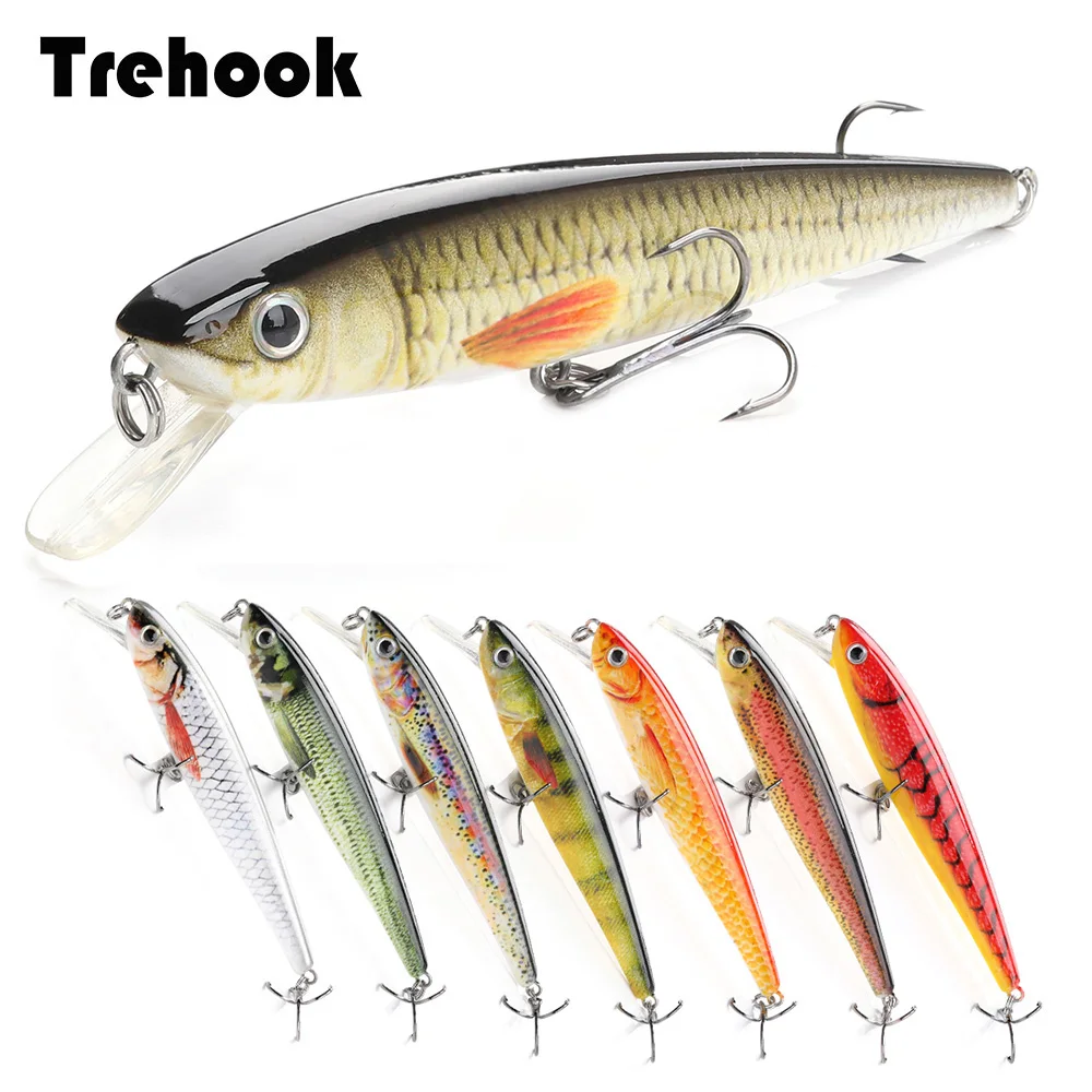 Воблеры TREHOOK для рыбалки Minnow 10 см 11 г плавающая приманка рыболовные приманки