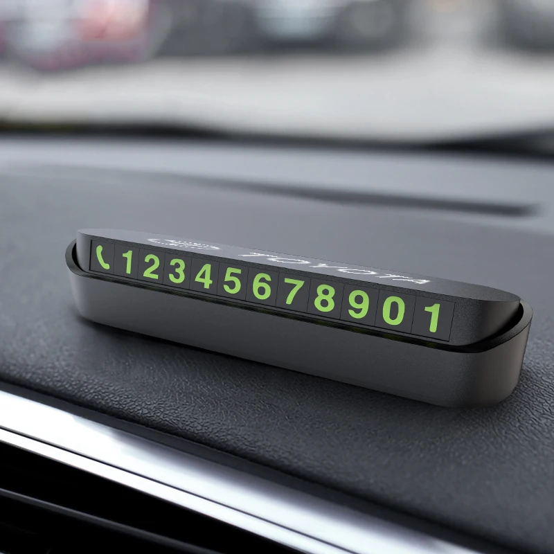 Car Accessories Temporary Parking Number Card for Toyota Corolla E150 Camry 40 70 Rav4 Mark2 Land Cruiser 200 Interior Goods