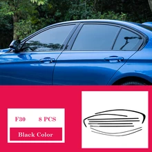 Garniture de fenêtre pour BMW, pour F30, F35, G20, G28, 325li, 320li, bord de porte modifié Samurai noir, bande brillante, chromée