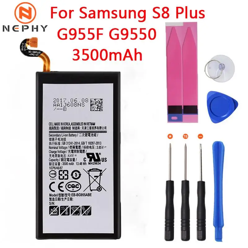Батарея для samsung Galaxy S9 S8 плюс S7 S6 S8Plus G920F G930F G950F G955F SM-G960F заменить Мобильная батарея для телефона инструменты