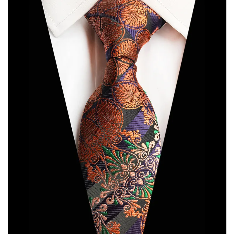 Новые Классические мужские галстуки шелковые галстуки 8 см в горошек в полоску Цветочный шейный платок для мужской формальный деловой свадебные галстуки - Цвет: YU-D21