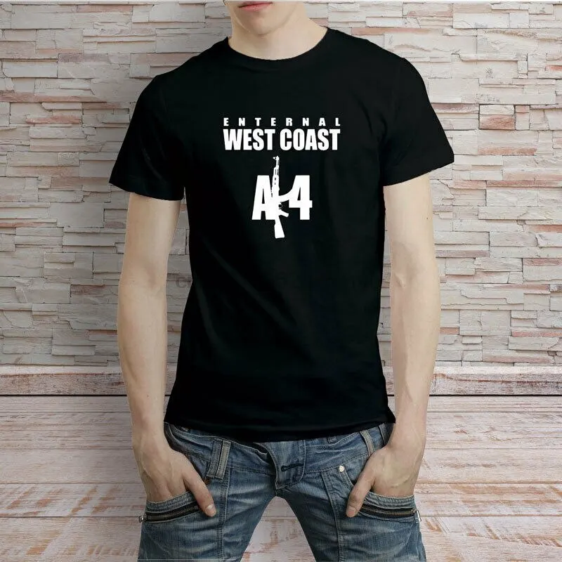 AK47 Boyz King Lil G Eternal Westcoast черно-белая мужская футболка | Мужская одежда