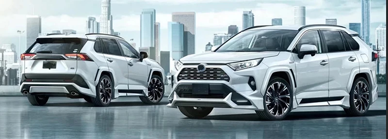 Комплект кузова автомобиля для Toyota Rav4 передние и задние бамперы для новых rav4 с дневным светом в боковые ступени