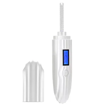 

3Levels Electric Heated Eyelash Curler Makeup Tool 15s Fast Heat Travel Salon 360 Degree Rotary USB Rechargeable LCD Display