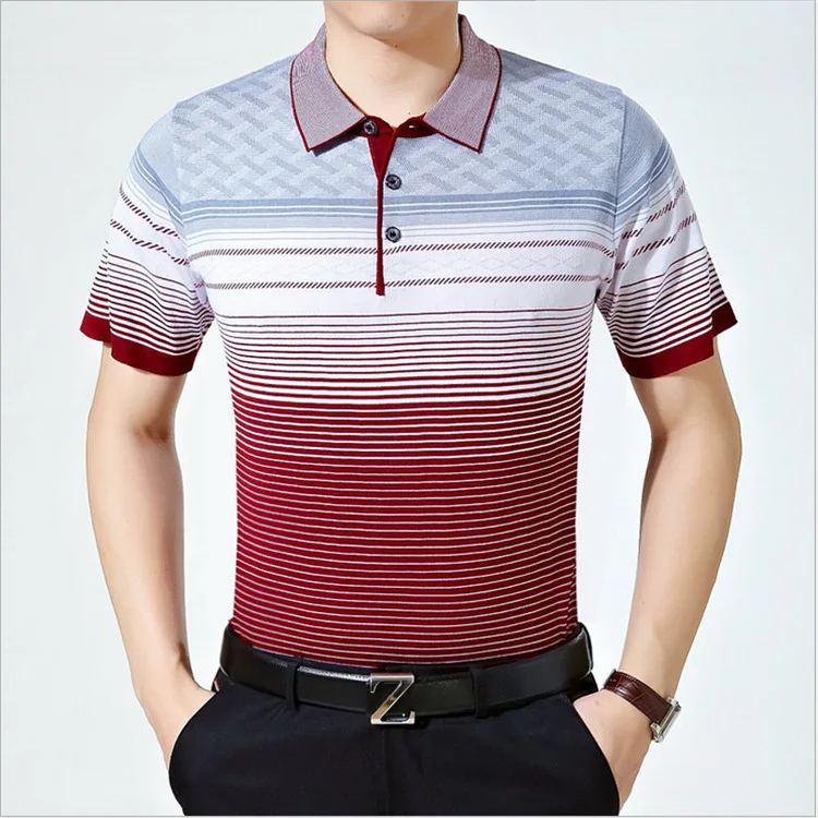 

2019 Hot Selling Fold-down Collar MEN'S Short-sleeved T-shirt Men Qmilch Short Sleeve T-shirt Stall Cheap Clothing