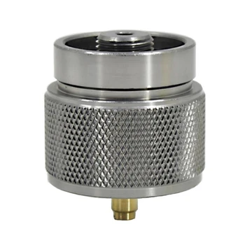 

Outdoor Silver Camping Stove Adaptor Split Type Furnace Converter Connector Auto-Off Gas Cartridge Tank Cylinder Adapter