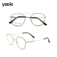 Титановая оправа для очков, женские винтажные круглые оптические очки для близорукости, оправа для мужчин, корейские очки, EJ025-544