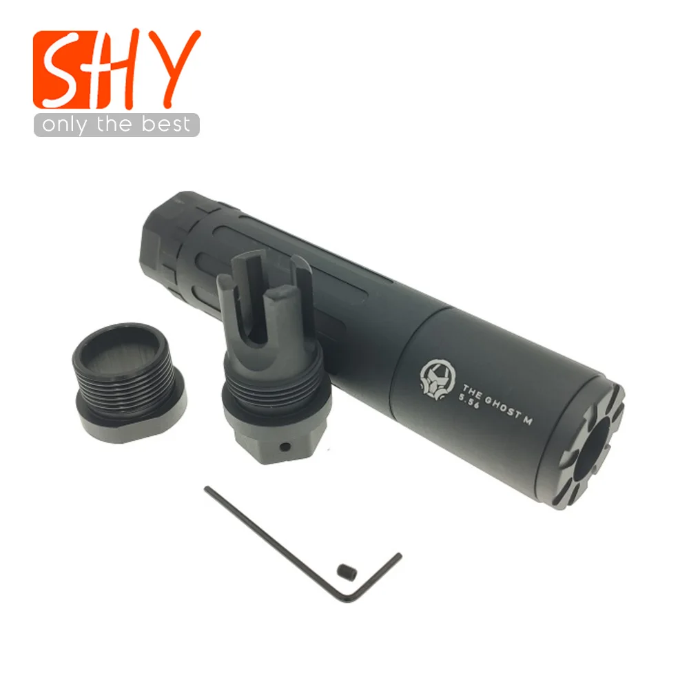 14 мм резьба CCW Металл Призрак M Suppressor для игрушечного геля мяч blaster страйкбол AEG