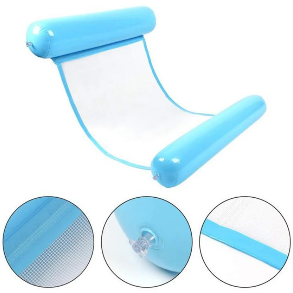 Inflatable Floating Pool Swimming Hammock Water Bed Pillow Beach Air Mattress Float Lazy Water Lounge Chair Party Toys