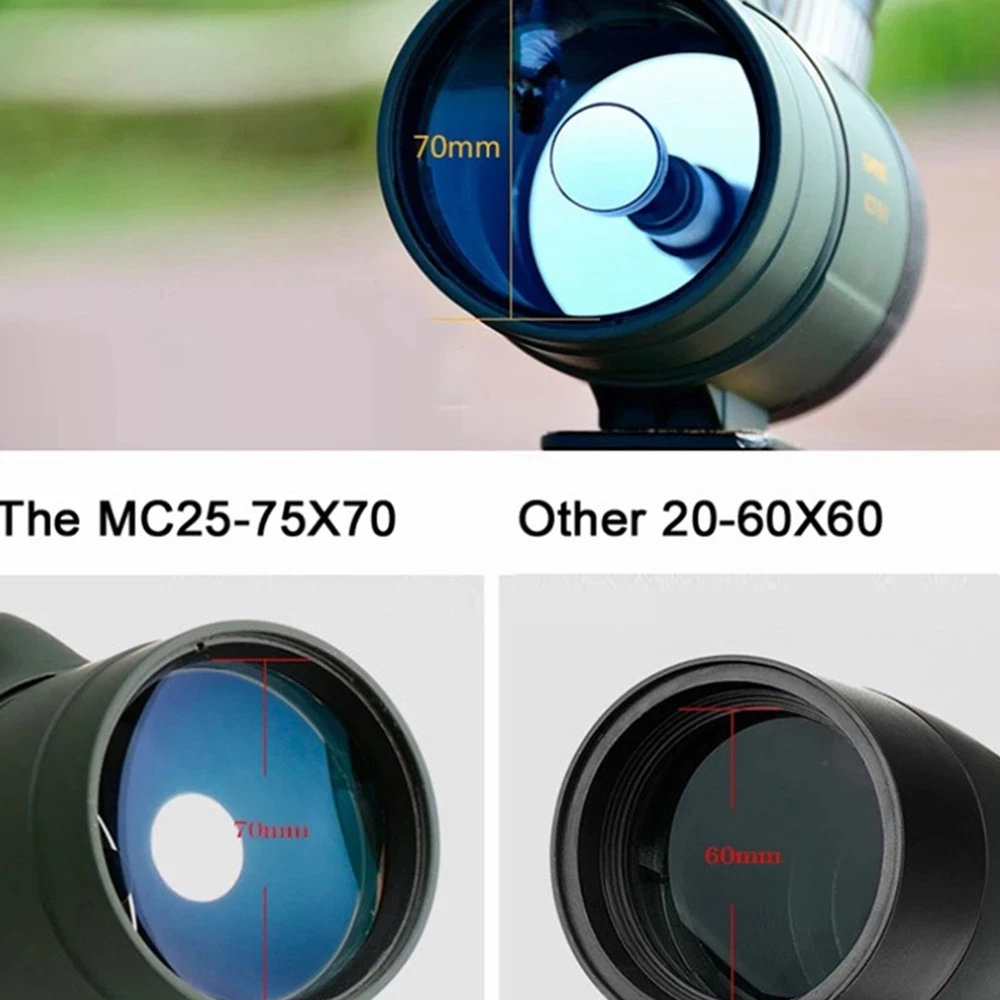 Visionking Spotting Spoting Scope Telescope Hunting Russia Military Waterproof with Tripod for Birdwatching 25-75x70 MAK