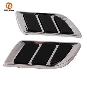 

POSSBAY Universal Car Bonnet Fender Air Flow Vent Intake Scoop Sticker Car Side Decoration DIY Automotive Door Decals