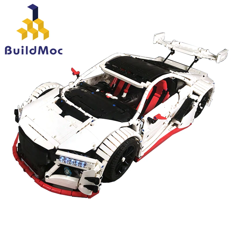 BuildMOC MOC Acura NSX GT спортивный автомобиль с функциями двигателя и мощности подходит
