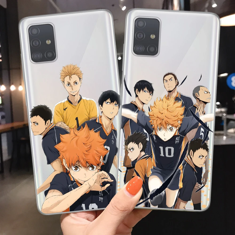 Чехол для телефона чехол Samsung A51 A71 A10 A20 A30 A40 A50 A70 2019 A7 A9 A6 A8 Plus 2018 с аниме атаками Haikyuu