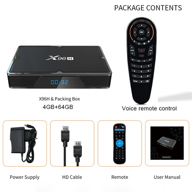 4G 64G Add G30S Air ТВ приставка X96H Android 9 4G 32G 64G Allwiner H6 четырехъядерный 2,4G/5 GHz wifi Bluetooth 4,1 Google tv BOX HDMI 2,0 6K HD телеприставка X96 - Цвет: 4G 64G Add G30S Air