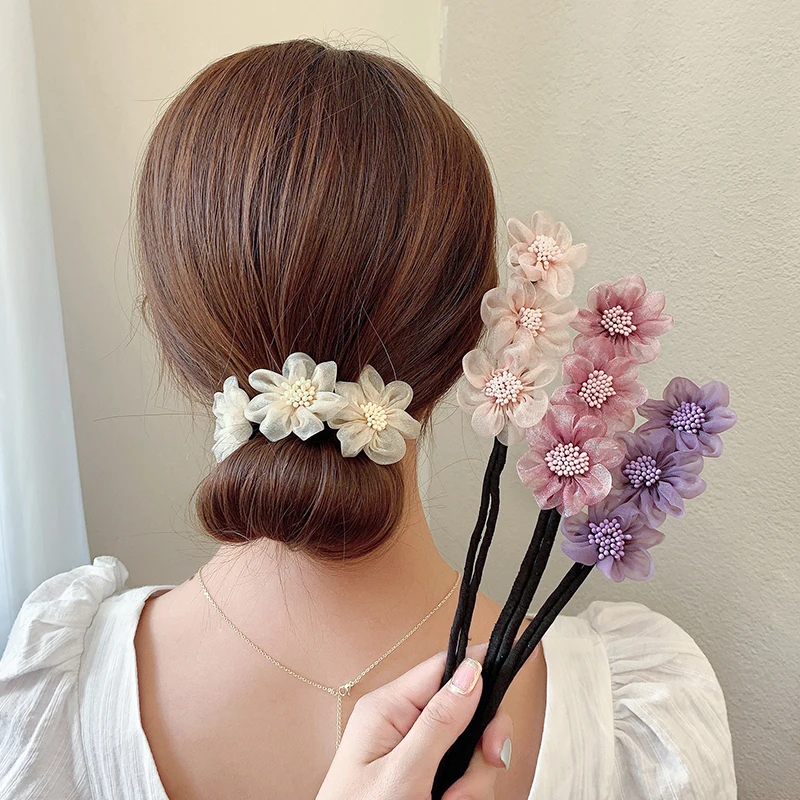 Bun Maruko con fiori - Accessorio per capelli Giapponese per creare Chignon 205 H1343632bfc714297bf6d0ea2123acd9cQ