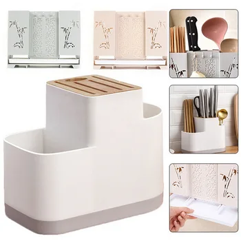 

Cutlery Storage Holder Plastic Drainer Drain Containers Drying Rack Tableware Table Knife Spoon Fork Container Kitchen Tool