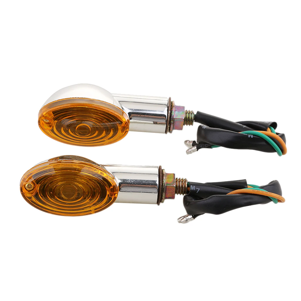 2pcs Universal Motorcycle LED Turn Signal Indicators Light Amber Blinker Led Motorbike Universal Fits for Yamaha for Honda 